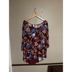 New. 2x Plus Size Janette Top. 3/4 Sleeve